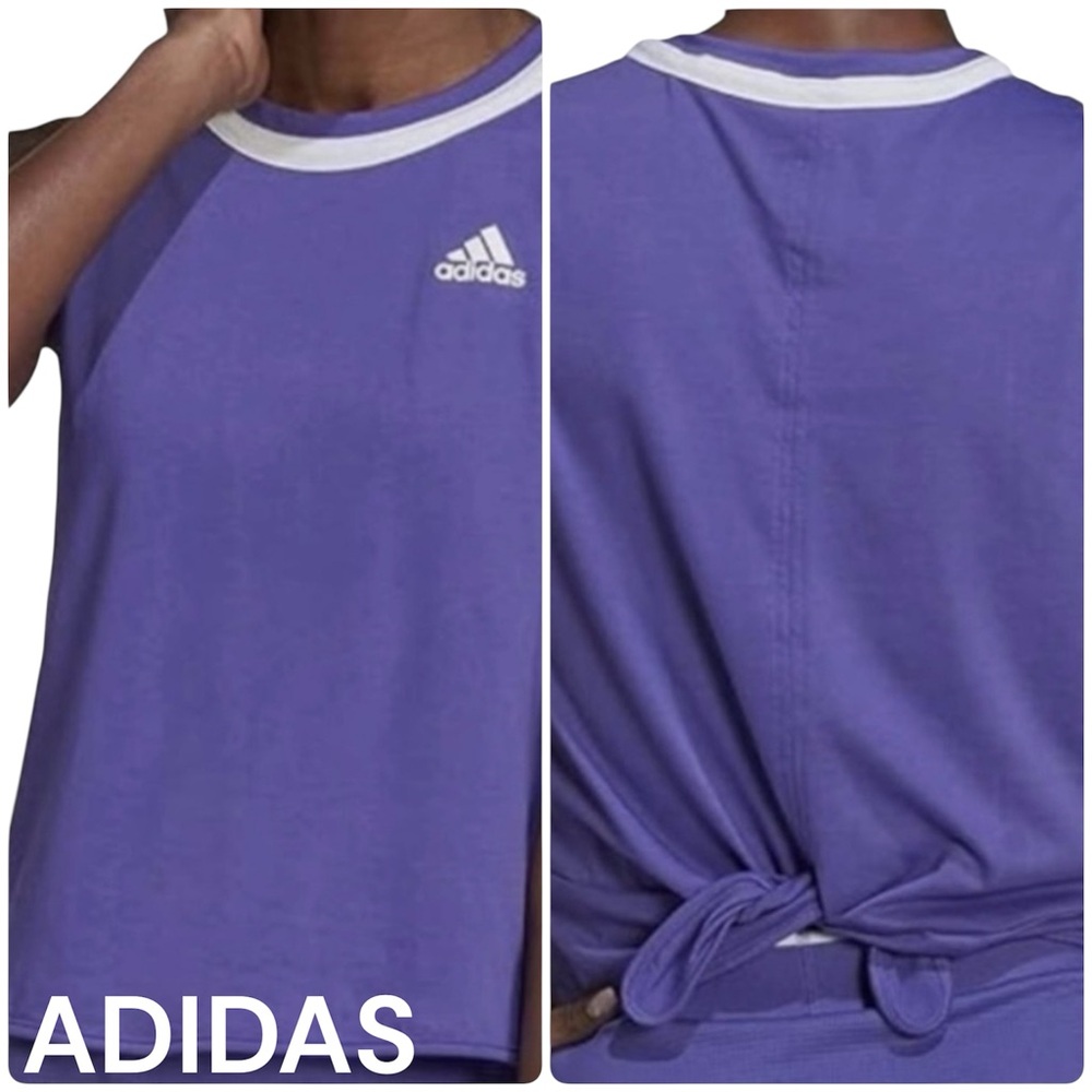 NWT Adidas Purple Sleeveless Club Knot Tank Top Size L
